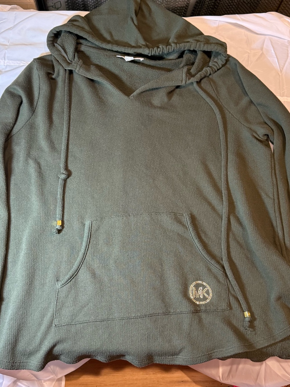 MICHAEL Michael Kors Olive Green Hooded Sweatshirt